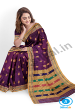 ILKAL MAYURI SAREE WITH CHIKKI BORDER