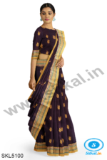 ILKAL MAYURI SAREE WITH CHIKKI BORDER