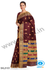 ILKAL MAYURI SAREE WITH CHIKKI BORDER