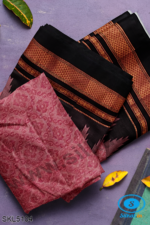 ILKAL EMBOZ SAREE WITH TEMPLE BORDER