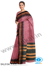 ILKAL EMBOZ SAREE WITH TEMPLE BORDER