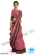 ILKAL EMBOZ SAREE WITH TEMPLE BORDER