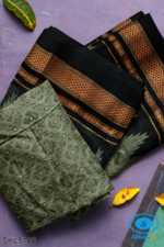 ILKAL EMBOZ SAREE WITH TEMPLE BORDER