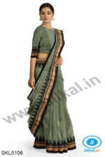 ILKAL EMBOZ SAREE WITH TEMPLE BORDER