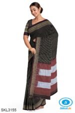 ILKAL HANDLOOM SILK BY COTTON SMALL CHECKS CHIKKI PARAS SAREES