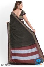 ILKAL HANDLOOM SILK BY COTTON SMALL CHECKS CHIKKI PARAS SAREES