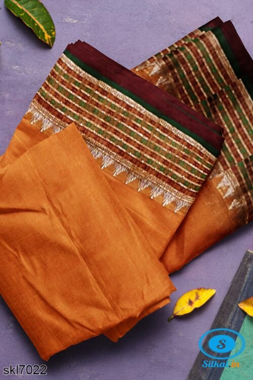 BANAHATTI COTTON SAREE WITH TRADITIONAL BORDER