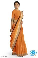 BANAHATTI COTTON SAREE WITH TRADITIONAL BORDER