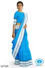 BANAHATTI COTTON SAREE WITH TRADITIONAL BORDER