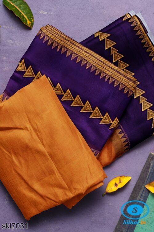 BANAHATTI COTTON SAREE WITH TRADITIONAL BORDER