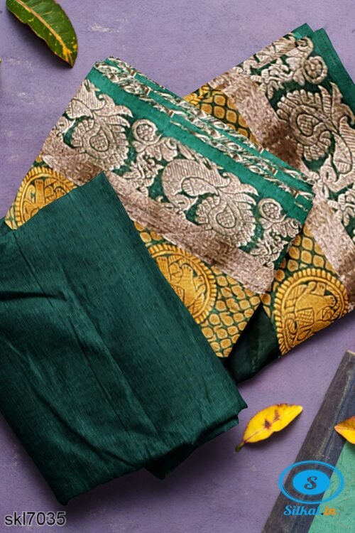 BANAHATTI COTTON SAREE WITH TRADITIONAL BORDER