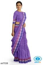 BANAHATTI COTTON SAREE WITH TRADITIONAL BORDER