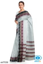 BANAHATTI COTTON SAREE WITH TRADITIONAL BORDER