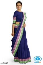 BANAHATTI COTTON SAREE WITH TRADITIONAL BORDER