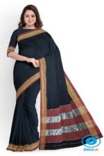 ILKAL COTTON PLAIN SAREE WITH CHIKKI PARAS BORDER