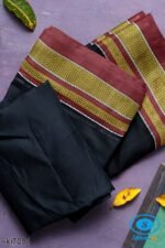 ILKAL COTTON PLAIN SAREE WITH CHIKKI PARAS BORDER