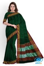 ILKAL COTTON PLAIN SAREE WITH CHIKKI PARAS BORDER