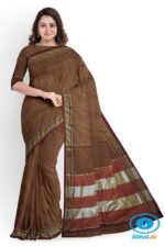 ILKAL COTTON PLAIN SAREE WITH CHIKKI PARAS BORDER