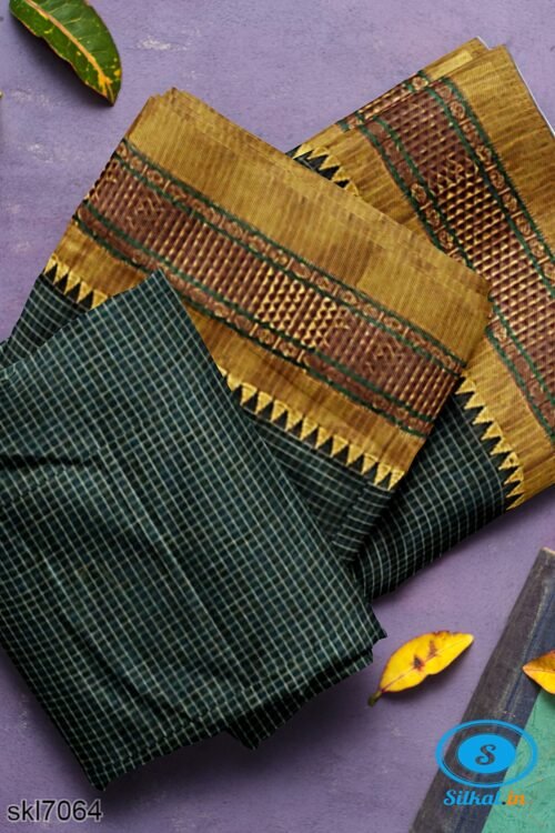 ILKAL COTTON RAGAWALI SAREE WITH CHIKKI PARAS BORDER