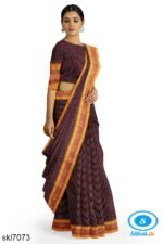 ILKAL COTTON RAGAWALI SAREE WITH CHIKKI PARAS BORDER