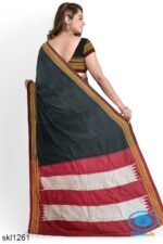 ILKAL SILK PLAIN CHIKKI BORDER SAREE