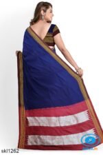 ILKAL SILK PLAIN CHIKKI BORDER SAREE