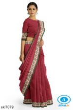 ILKAL COTTON PLAIN SAREE