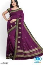 ILKAL COTTON PLAIN BUTTHA SAREE