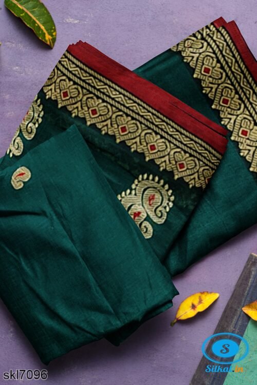 ILKAL COTTON PLAIN BUTTHA SAREE