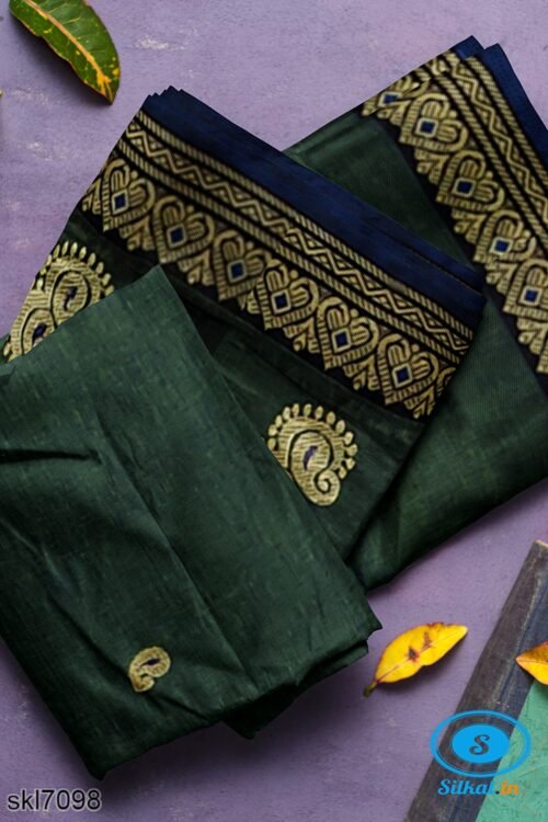 ILKAL COTTON PLAIN BUTTHA SAREE