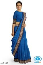 BANAHATTI COTTON SAREE WITH TRADITIONAL BORDER