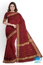 BANAHATTI COTTON SAREE WITH TRADITIONAL BORDER