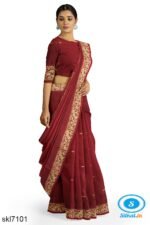 BANAHATTI COTTON SAREE WITH TRADITIONAL BORDER