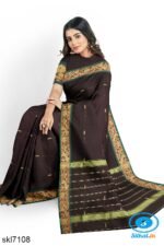 BANAHATTI COTTON SAREE WITH TRADITIONAL BORDER