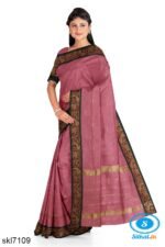 BANAHATTI COTTON SAREE WITH TRADITIONAL BORDER