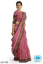 BANAHATTI COTTON SAREE WITH TRADITIONAL BORDER