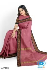 BANAHATTI COTTON SAREE WITH TRADITIONAL BORDER