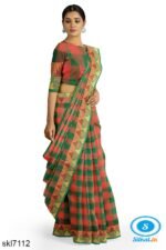 BANAHATTI COTTON SAREE WITH TEMPPAL BORDER