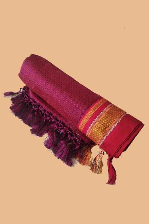 GULEDGUDDA KHANA COTTON DUPPATTA WITH TASSELS