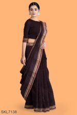 BANAHATTI COTTON SAREE WITH TRADITIONAL BORDER