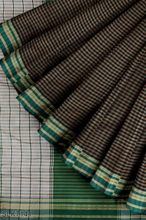 BANAHATTI COTTON SAREE WITH TRADITIONAL BORDER