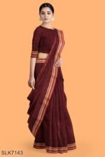 BANAHATTI COTTON SAREE WITH TRADITIONAL BORDER