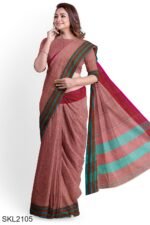 PATTEDA ANCHU PURE COTTON HANDWOVEN SAREE WITH GAADI DADI BORDER