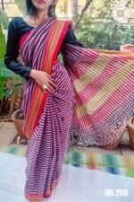 Patteda Anchu Stripe with Chickki Paras Border