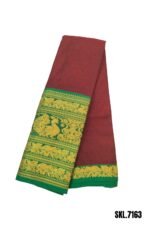 Banahatti Marcerised Cotton Big Border Saree