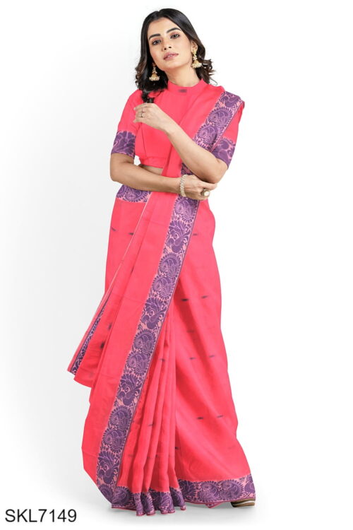 Banahatti Cotton Butta Light Color Saree