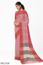 Patteda Anchu Pure Cotton With Gaadi Dhadi Border Saree