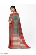 Patteda Anchu Pure Cotton With Gaadi Dhadi Border Saree