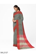 Patteda Anchu Pure Cotton With Gaadi Dhadi Border Saree