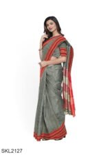 Patteda Anchu Pure Cotton With Gaadi Dhadi Border Saree